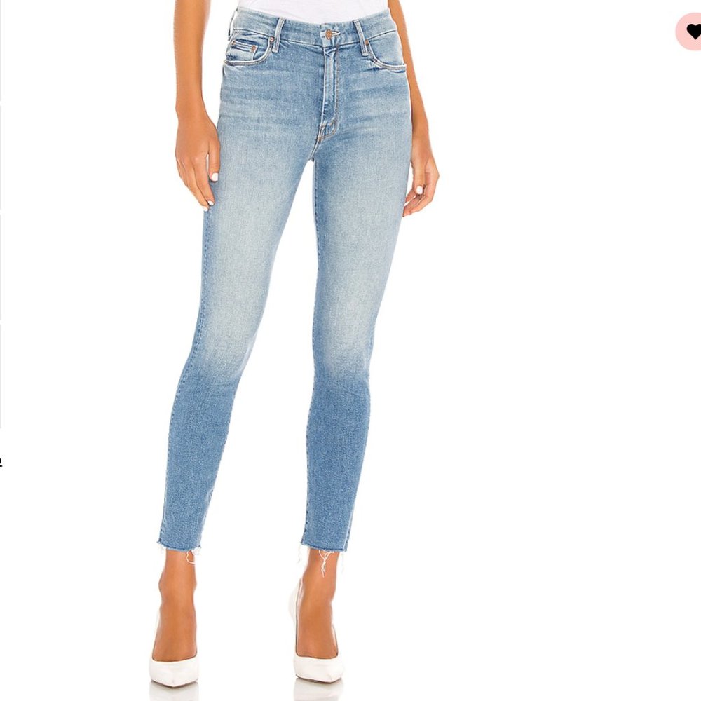 NWT MOTHER - High Waisted Looker Ankle Fray